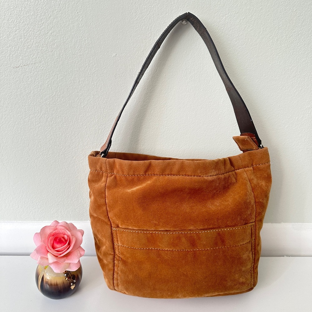 UNC Carolina Tar Heels corduroy purse with leather strap by Fossil